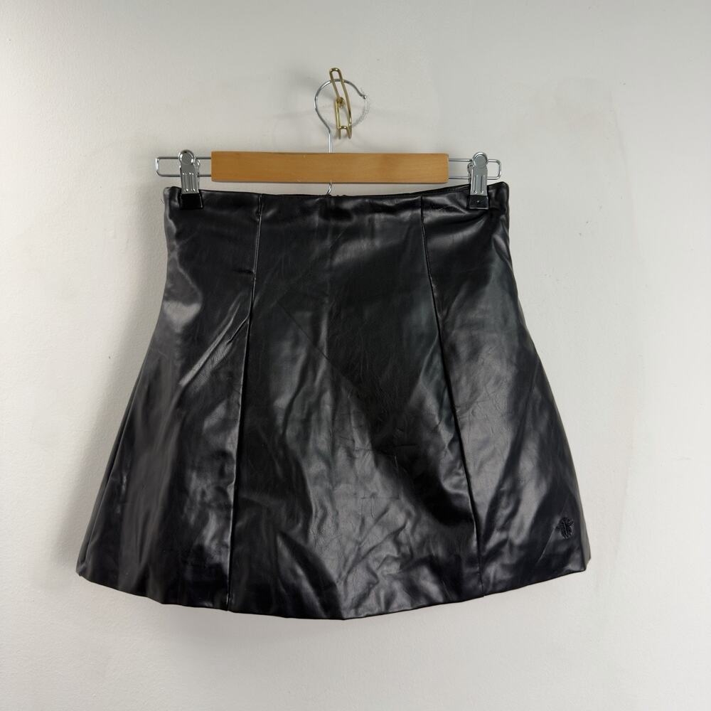 Christian Dior Soft Leather Flare Miniskirt with Bloomers Size Small